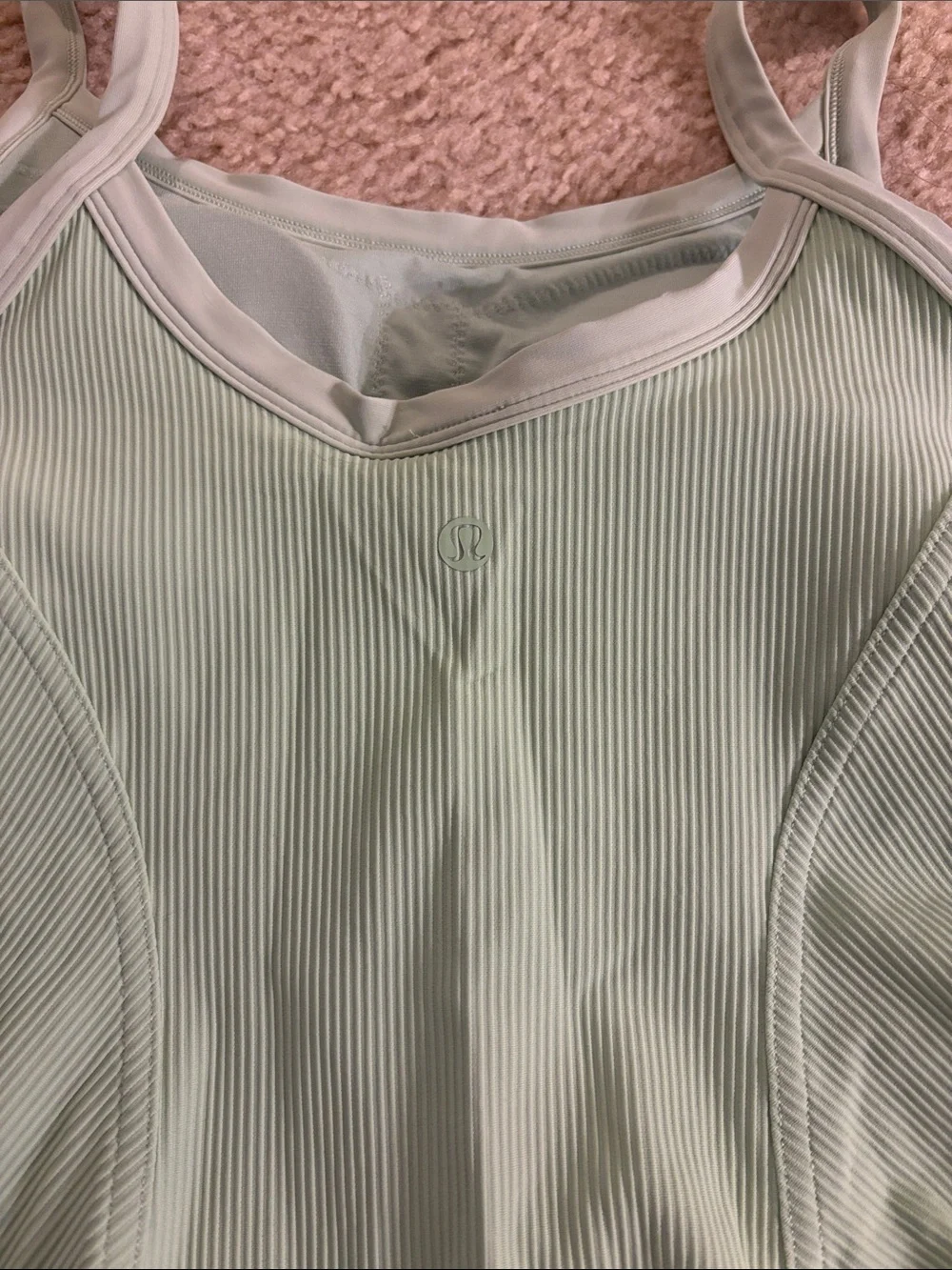 Lululemon Creamy mint ribbed bodysuit